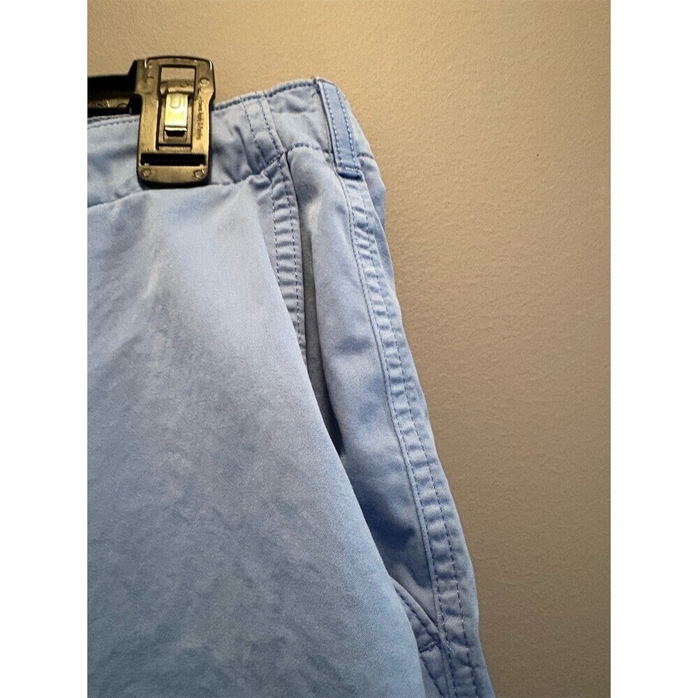 Cremieux Men's Chino Shorts Size 34 Light Blue Flat Front Button Fly - Picture 4 of 11